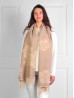 Cashmere Feeling Flower Scarf with Fringes